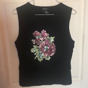 Karen Kane Lifestyle black light sweater tank sz L